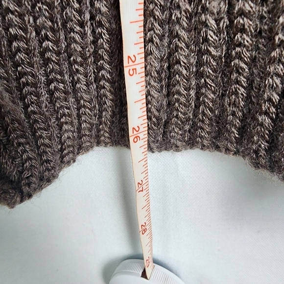 Soft Surroundings Cardigan Women Brown Shawl Belt Wool Sweater Size Large - Picture 5 of 5